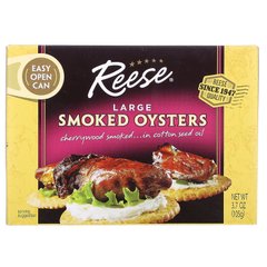 Reese, Large Smoked Oysters, 3.70 oz (105 g) купить в Киеве и Украине