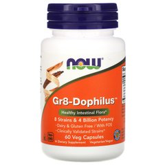 Пробіотики Now Foods (Gr8-Dophilus) 4 млрд ДЕШЕ 60 капсул