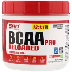 Амінокислота BCAA Pro Reloaded, полуниця і ківі, SAN Nutrition, 458,8 г