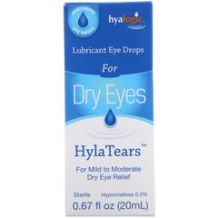 HylaTears, Увлажняющие глазные капли от сухости глаз, Hyalogic LLC, 20 мл купить в Киеве и Украине