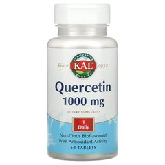 KAL, кверцетин, 1000 мг, 60 пігулок