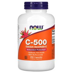 Кальций Аскорбат Витамин С Now Foods (C-500 Calcium Ascorbate-C) 500 мг 250 капсул купить в Киеве и Украине