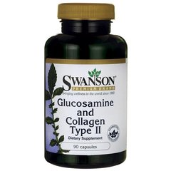 Глюкозамин и коллаген типа II, Glucosamine and Collagen Type II, Swanson, 90 капсул купить в Киеве и Украине