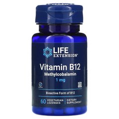 Вітамін B12 Life Extension (Methylcobalamin B12) 1 мг 60 льодяників