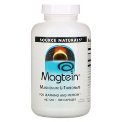 Магний L-треонат, Magnesium L-Threonate, Source Naturals, 667 мг, 180 капсул купить в Киеве и Украине