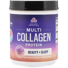 Мульти колагеновий протеїн краса + сон Dr. Axe / Ancient Nutrition (Multi Collagen Protein Beauty + Sleep) 535 г