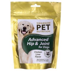 Вітаміни для стегон і суглобів для собак, Advanced Hip,Joint for Dogs, Swanson, 315 г