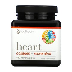 Youtheory, для здоров'я серця, колаген + ресвератрол, 150 міні-таблеток