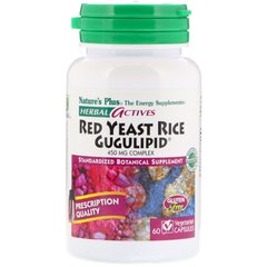 Красный дрожжевой рис и гуггулстероны Nature's Plus (Red yeast rice gugulipid) 450 мг 60 капсул купить в Киеве и Украине