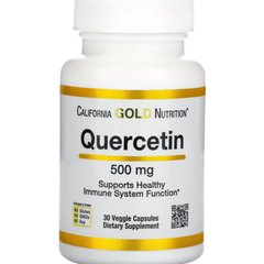 Кверцетин California Gold Nutrition (Quercetin) 500 мг 30 растительных капсул купить в Киеве и Украине