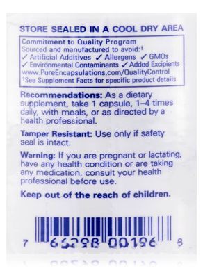 Ниацитол Pure Encapsulations (Niacitol No-Flush Niacin) 500 мг 120 капсул купить в Киеве и Украине