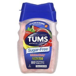 Tums, антацидний засіб із надвисокою дією, ягоди дині, 80 жувальних таблеток