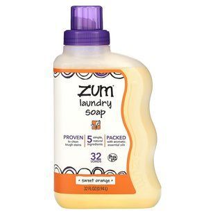 Zum Clean, scented laundry soap, sweet orange, Indigo Wild, 32 fl. oz. (0.94 L).