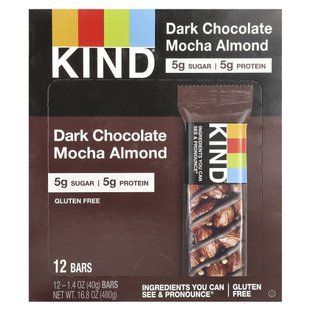 Батончики с темным шоколадом мокко и миндалем KIND Bars (Dark Chocolate Nuts & Spices) 12 бат. купить в Киеве и Украине