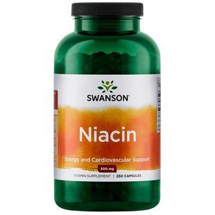 B-3 Ниацин, Niacin, Swanson, 500 мг, 250 капсул купить в Киеве и Украине
