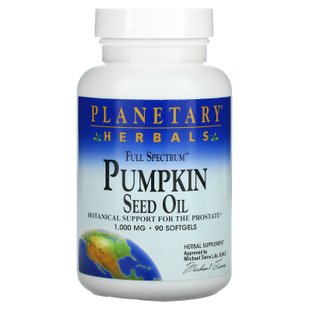 Тыквенное масло Planetary Herbals (Pumpkin Seed Oil) 1000 мг 90 капсул купить в Киеве и Украине