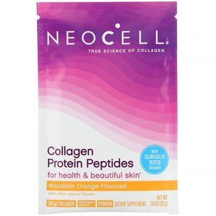 Колагенові білкові пептиди, мандарин, апельсин, Collagen Protein Peptides, Mandarin Orange, Neocell, 22 г