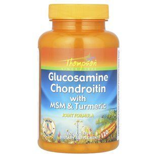 Thompson, Glucosamine Chondroitin with MSM & Turmeric, 120 Vegetarian Capsules