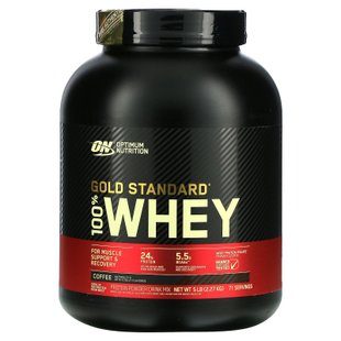 Сывороточный протеин изолят Optimum Nutrition (100% Whey Gold Standard) 2270 г со вкусом кофе купить в Киеве и Украине