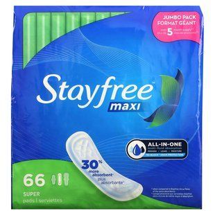 Stayfree, Maxi Pads, Super, 66 Pads купить в Киеве и Украине