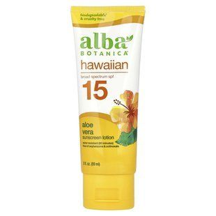 Alba Botanica, Hawaiian Sunscreen Lotion, SPF 15, Aloe Vera, 3 fl oz (89 ml) купить в Киеве и Украине