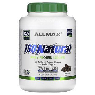 IsoNatural, 100% ultra-pure whey protein isolate, chocolate, ALLMAX Nutrition, 2.27 kg