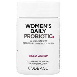 Ежедневный пробиотик для женщин Codeage (Daily Women's Probiotic) 30 растительных капсул купить в Киеве и Украине