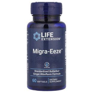 Облегчение дискомфорта при мигренях Life Extension (Migra-Eeze) 60 капсул купить в Киеве и Украине