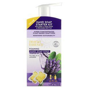 Desert Essence, Foaming Hand Soap Pods Starter Kit, Tea Tree Oil & Lavender, 2 Concentrated Pods, 1.3 fl oz (36 ml) + 1 Bottle, 10 fl oz (300 ml) купить в Киеве и Украине