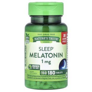 Nature's Truth, Sleep Melatonin, 1 mg, 180 Tablets купить в Киеве и Украине