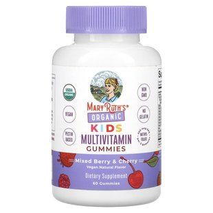 MaryRuth's, Organic Kids Multivitamin Gummies, Mixed Berry & Cherry, 60 Gummies