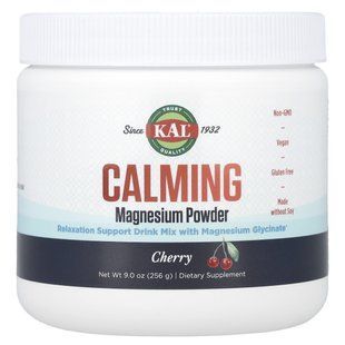 KAL, Calming Magnesium Powder, Cherry, 9 oz (256 g) купить в Киеве и Украине
