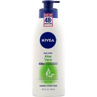 Lotion for body, aloe vera, Nivea, 16.9 fluid ounces (500 ml)