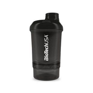 Shaker Wave Mini + 2 in 1 BioTech 300 ml Black купить в Киеве и Украине