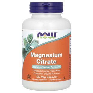 Магний цитрат Now Foods (Magnesium Citrate) 120 вегетарианских капсул купить в Киеве и Украине
