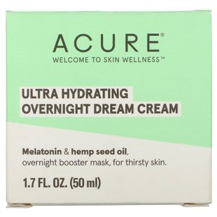 Ультра увлажняющий ночной крем-мечта, Ultra Hydrating Overnight Dream Cream, Acure, 50 мл купить в Киеве и Украине