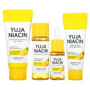 Стартовий набір для освітлення 30 днів, Yuja Niacin 30 Days Brightening Starter Kit, Some By Mi, комплект з 4 предметів