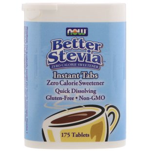 Стевия подсластитель Now Foods (Better Stevia Instant Tabs) 175 таблеток купить в Киеве и Украине