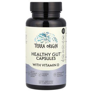 Terra Origin, капсули для здоров'я кишечника з вітаміном D, 60 капсул