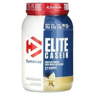 Dymatize, Елітний казеїн, ваніль, 907 г (2 фунти)
