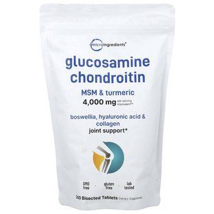 Micro Ingredients, Glucosamine Chondroitin, MSM & Turmeric, 300 Bisected Tablets купить в Киеве и Украине