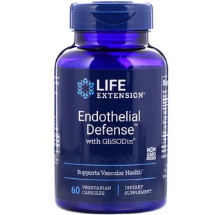 Поддерживает здоровье сосудов, Endothelial Defense with GliSODin, Life Extension, 60 вегетарианских капсул купить в Киеве и Украине