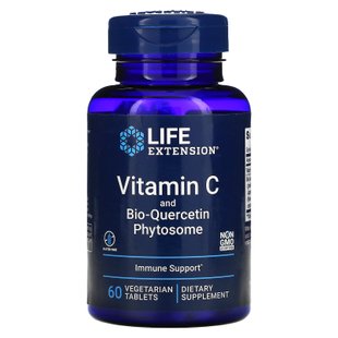 Витамин C с фитосомами биокверцетина, Vitamin C with Bio-Quercetin Phytosome, Life Extension, 60 вегетарианских таблеток купить в Киеве и Украине