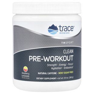Trace Minerals Pre-Workout Powder Raspberry-Lemon 280g