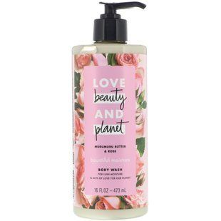 Интенсивно увлажняющий гель для душа, &laquo;Масло мурумуру и роза&raquo;, Love Beauty and Planet, 473 мл купить в Киеве и Украине