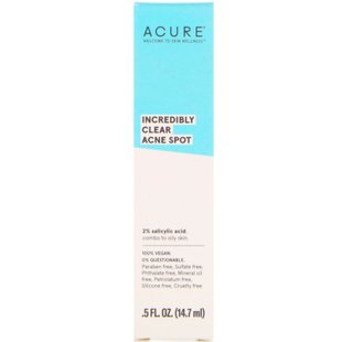 Невероятно чистый, Acne Spot, Acure, 0,5 ж. унц. (14,7 мл) купить в Киеве и Украине