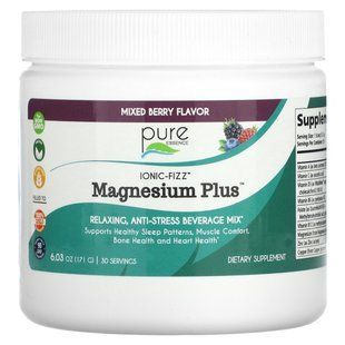 Pure Essence, Ionic-Fizz, Magnesium Plus, Mixed Berry, 6.03 oz (171 g) купить в Киеве и Украине