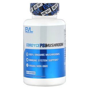 EVLution Nutrition, гриб кордицепс, 60 рослинних капсул