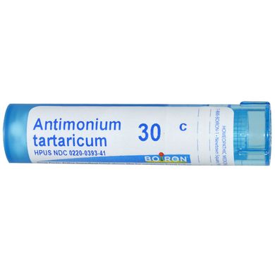 Антимониум тартарикум 30C, Boiron, Single Remedies, прибл. 80 гранул купить в Киеве и Украине