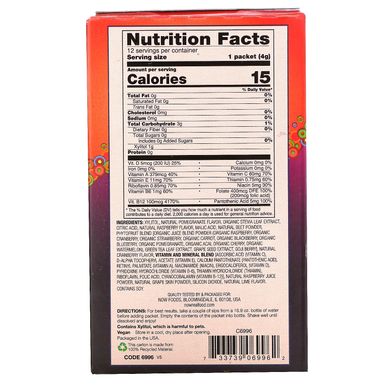 Пакетики для приготування напою без цукру гранат Now Foods (Slender Sticks Pomegranate) 12 упаковок по 4 г